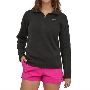 Patagonia Better Sweater ¼ zip fleece jacket Women's Outdoor black Charcoal S.